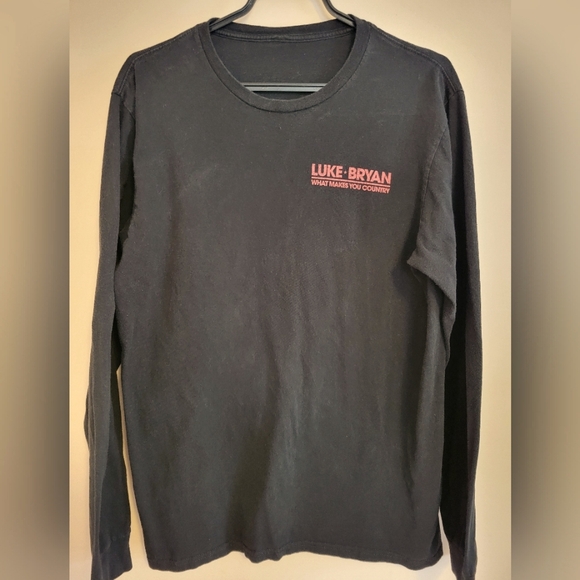 Luke Bryan Black Xtra Large Long Sleeve Concert Shirt - Picture 2 of 2